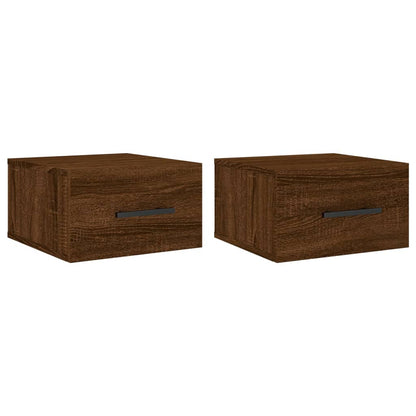 Wall-mounted Bedside Cabinets 2 pcs Brown Oak 35x35x20 cm