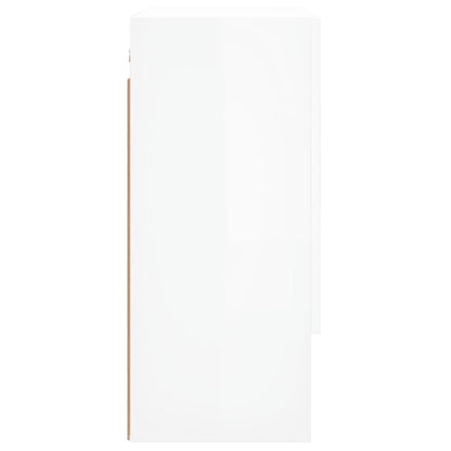 Wall Cabinet High Gloss White 60x31x70 cm Engineered Wood