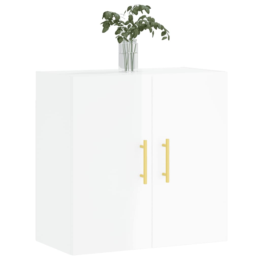 Wall Cabinet High Gloss White 60x31x60 cm Engineered Wood