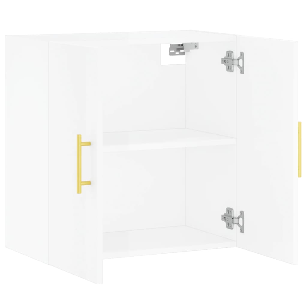 Wall Cabinet High Gloss White 60x31x60 cm Engineered Wood