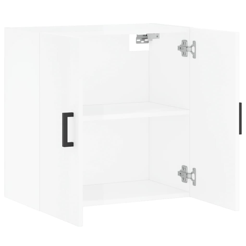 Wall Cabinet High Gloss White 60x31x60 cm Engineered Wood