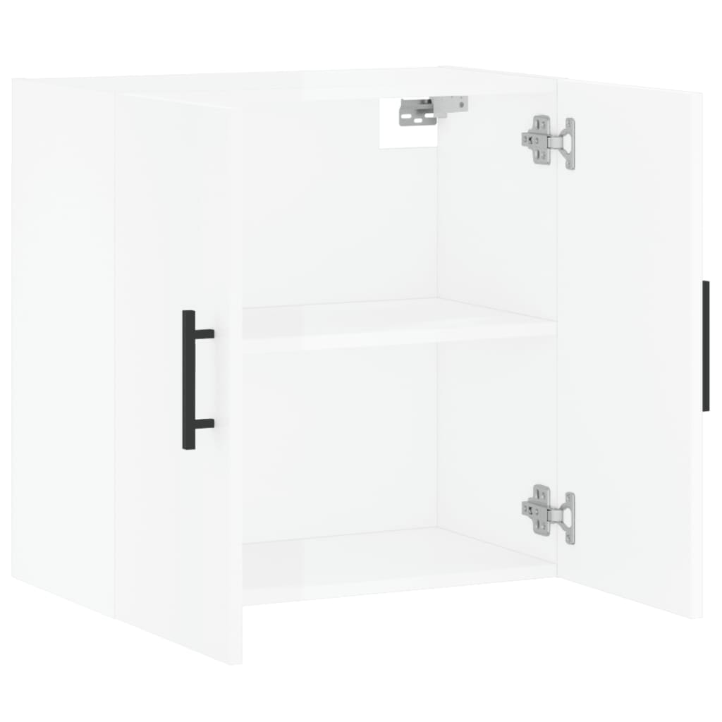 Wall Cabinet High Gloss White 60x31x60 cm Engineered Wood