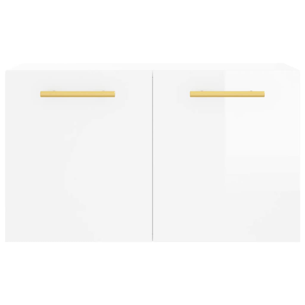 Wall Cabinet High Gloss White 60x36.5x35 cm Engineered Wood