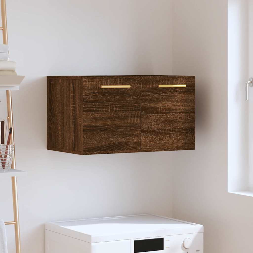 Wall Cabinet Brown Oak 60x36.5x35 cm Engineered Wood