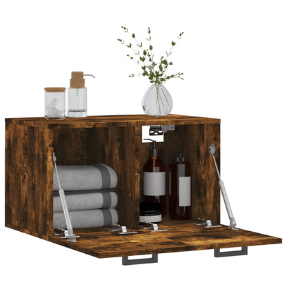 Wall Cabinet Smoked Oak 60x36.5x35 cm Engineered Wood
