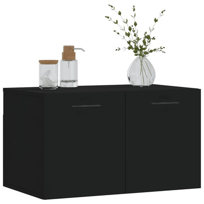 Wall Cabinet Black 60x36,5x35 cm Engineered Wood