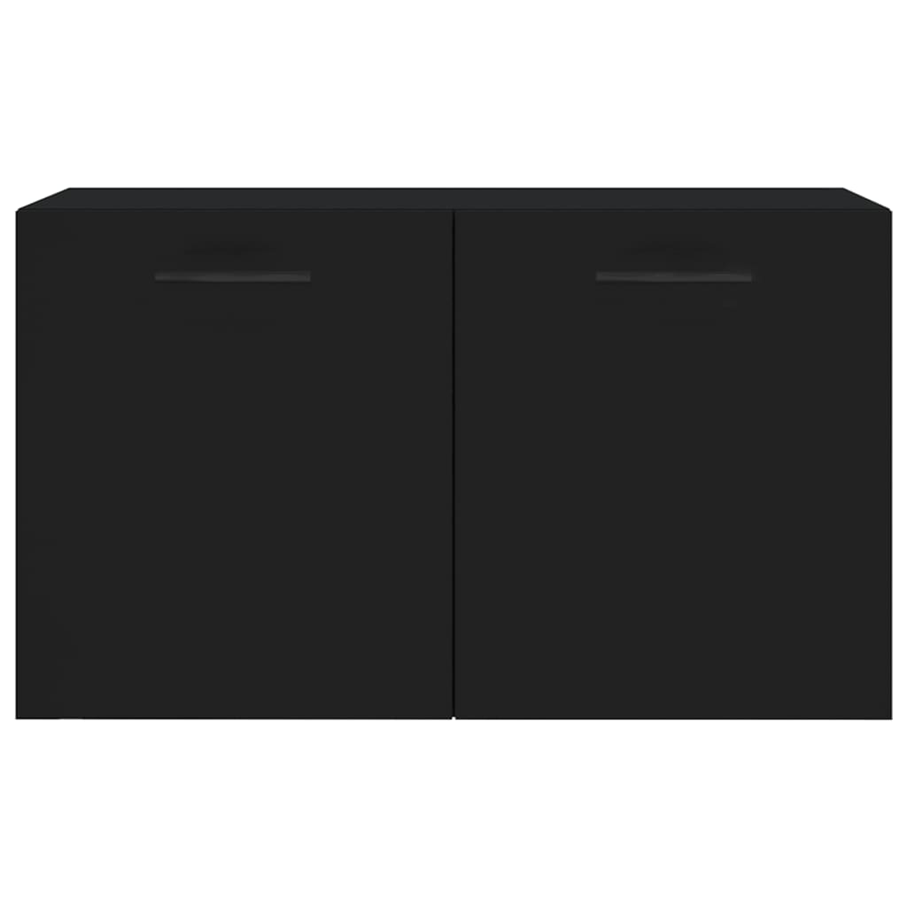 Wall Cabinet Black 60x36,5x35 cm Engineered Wood