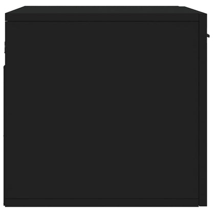 Wall Cabinet Black 60x36,5x35 cm Engineered Wood