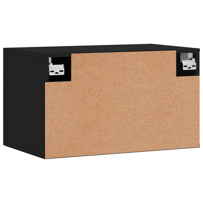 Wall Cabinet Black 60x36,5x35 cm Engineered Wood