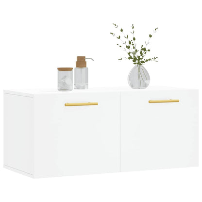 Wall Cabinet White 80x36.5x35 cm Engineered Wood