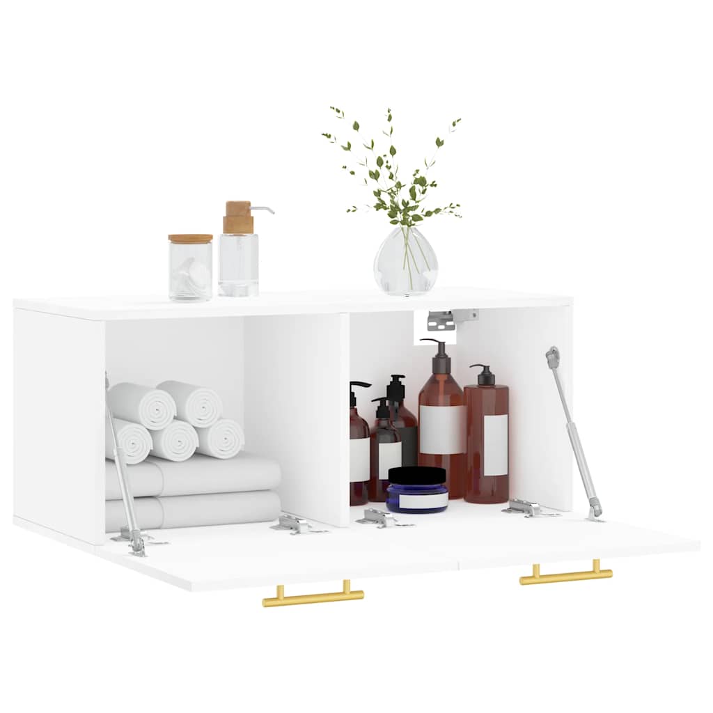 Wall Cabinet White 80x36.5x35 cm Engineered Wood