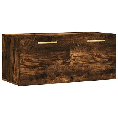Wall Cabinet Smoked Oak 80x36,5x35 cm Engineered Wood