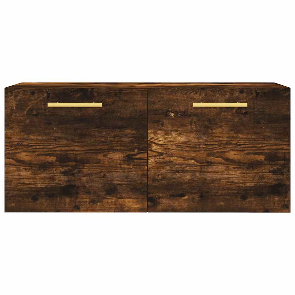 Wall Cabinet Smoked Oak 80x36,5x35 cm Engineered Wood