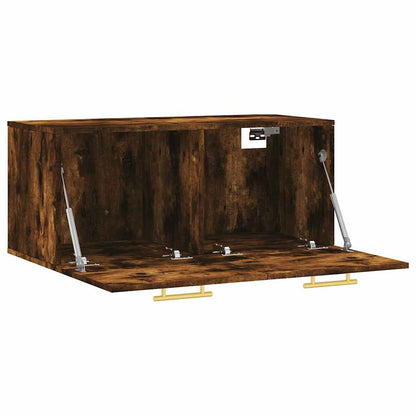 Wall Cabinet Smoked Oak 80x36,5x35 cm Engineered Wood