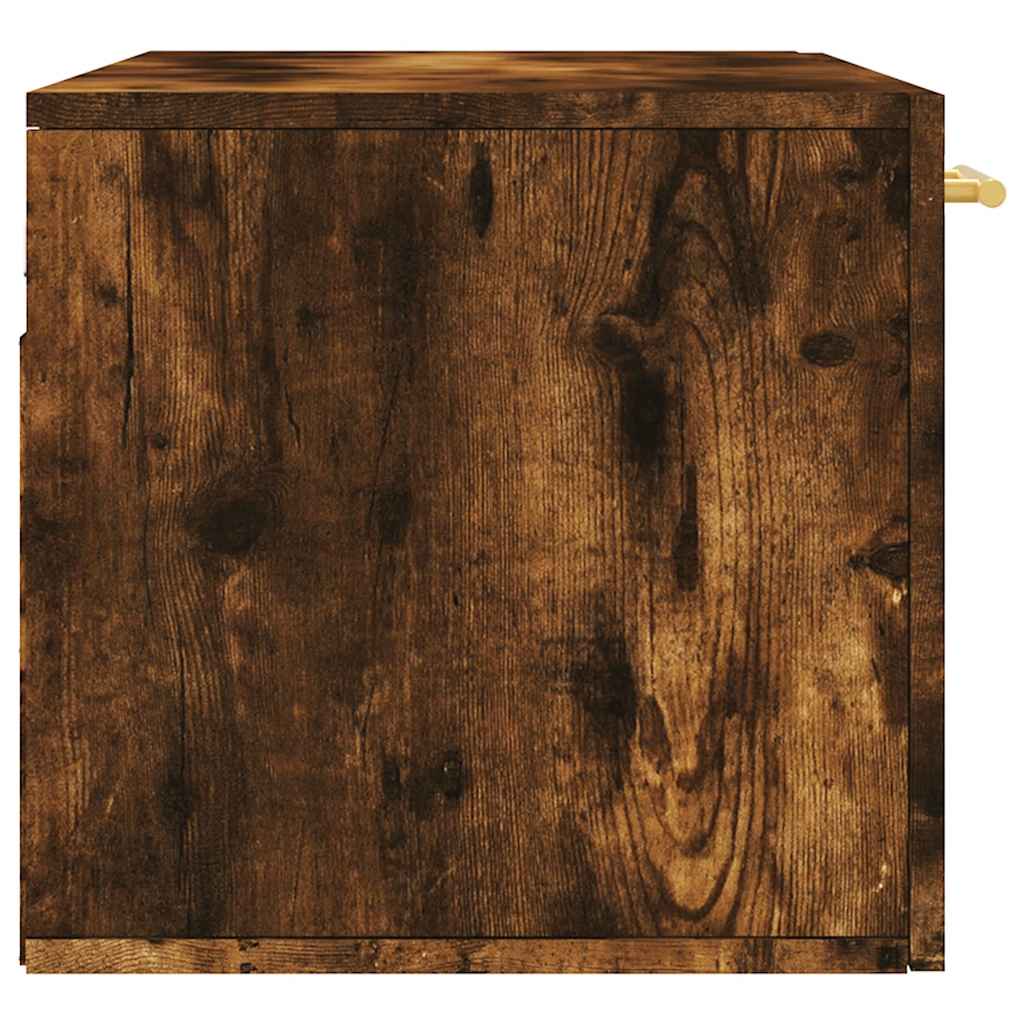 Wall Cabinet Smoked Oak 80x36,5x35 cm Engineered Wood