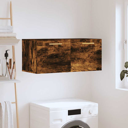 Wall Cabinet Smoked Oak 80x36,5x35 cm Engineered Wood