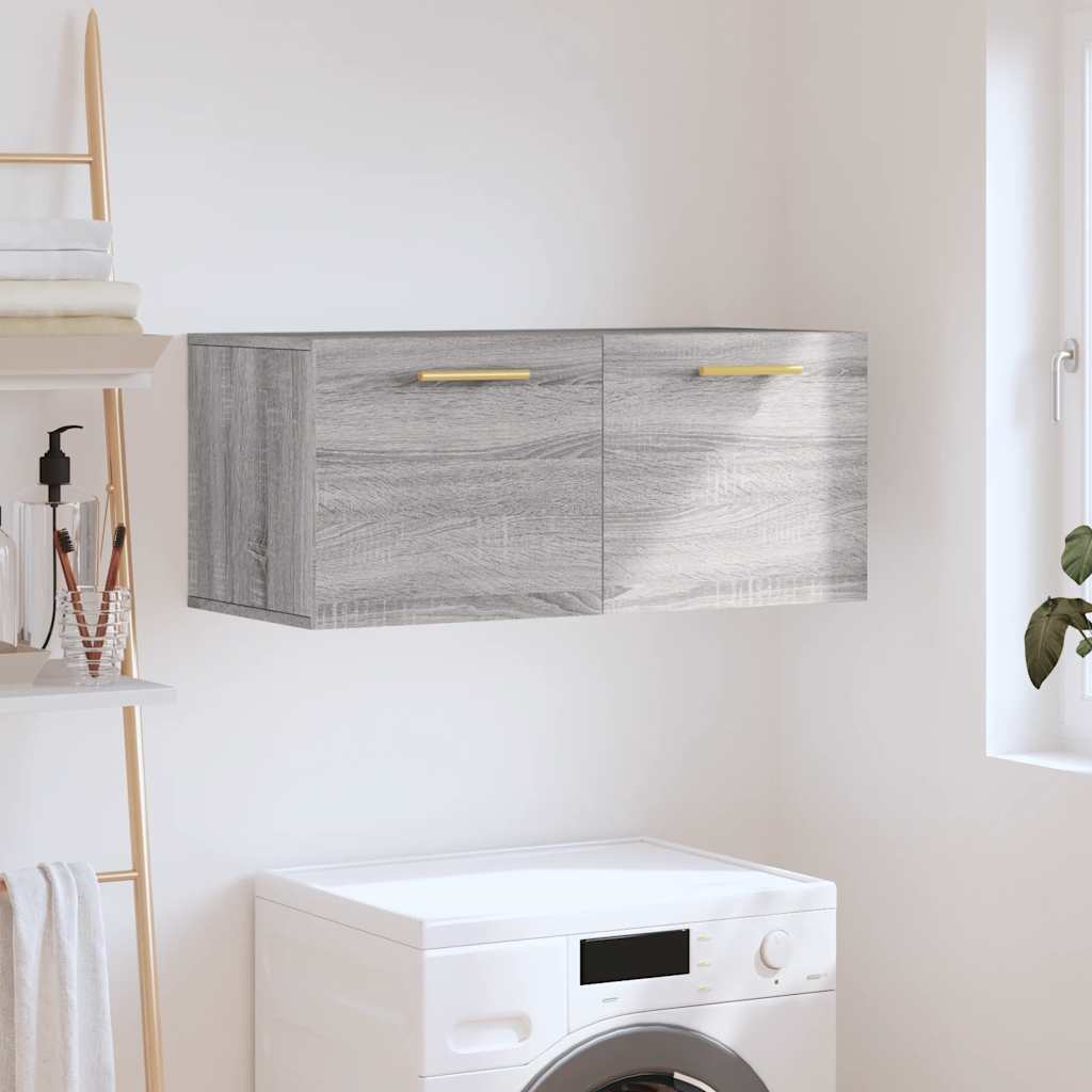 Wall Cabinet Grey Sonoma 80x36,5x35 cm Engineered Wood