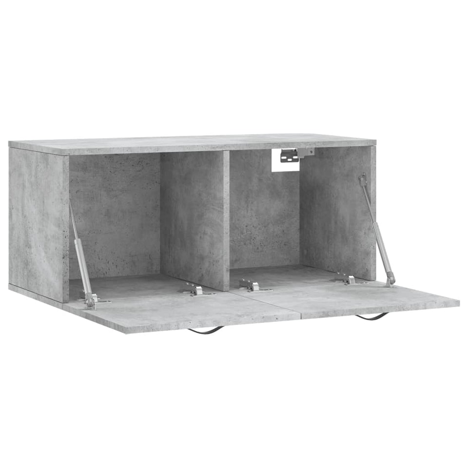 Wall Cabinet Concrete Grey 80x36.5x35 cm Engineered Wood