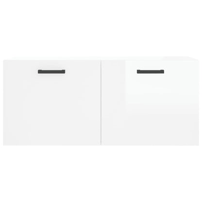 Wall Cabinet High Gloss White 80x36.5x35 cm Engineered Wood