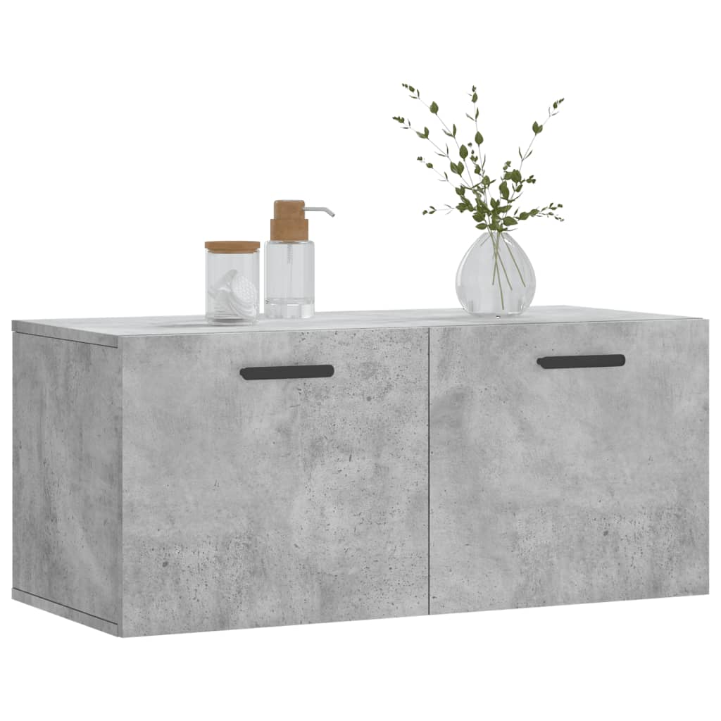Wall Cabinet | Concrete Grey | Engineered Wood | 80x36.5x35 cm