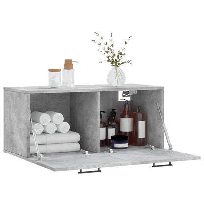 Wall Cabinet | Concrete Grey | Engineered Wood | 80x36.5x35 cm