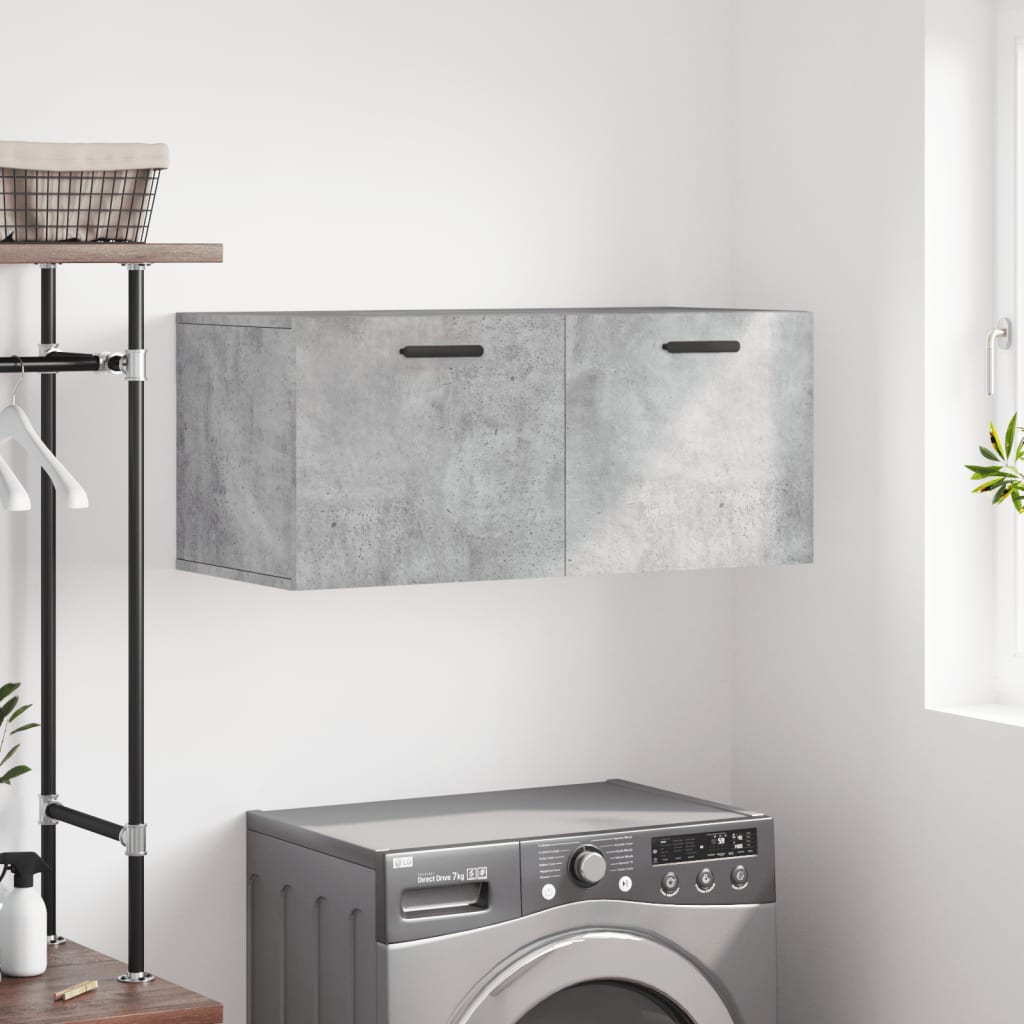 Wall Cabinet | Concrete Grey | Engineered Wood | 80x36.5x35 cm