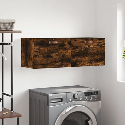 Wall Cabinet Smoked Oak 100x36,5x35 cm Engineered Wood