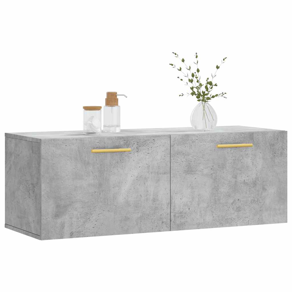 Wall Cabinet Concrete Grey 100x36.5x35 cm Engineered Wood