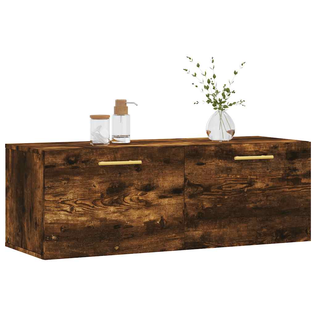 Wall Cabinet | Smoked oak | Engineered wood | Wall Cabinet | Rectangular