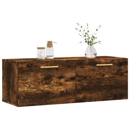Wall Cabinet | Smoked oak | Engineered wood | Wall Cabinet | Rectangular