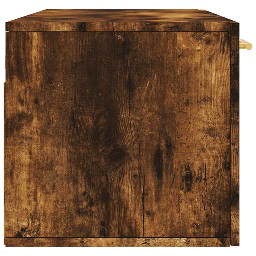 Wall Cabinet | Smoked oak | Engineered wood | Wall Cabinet | Rectangular