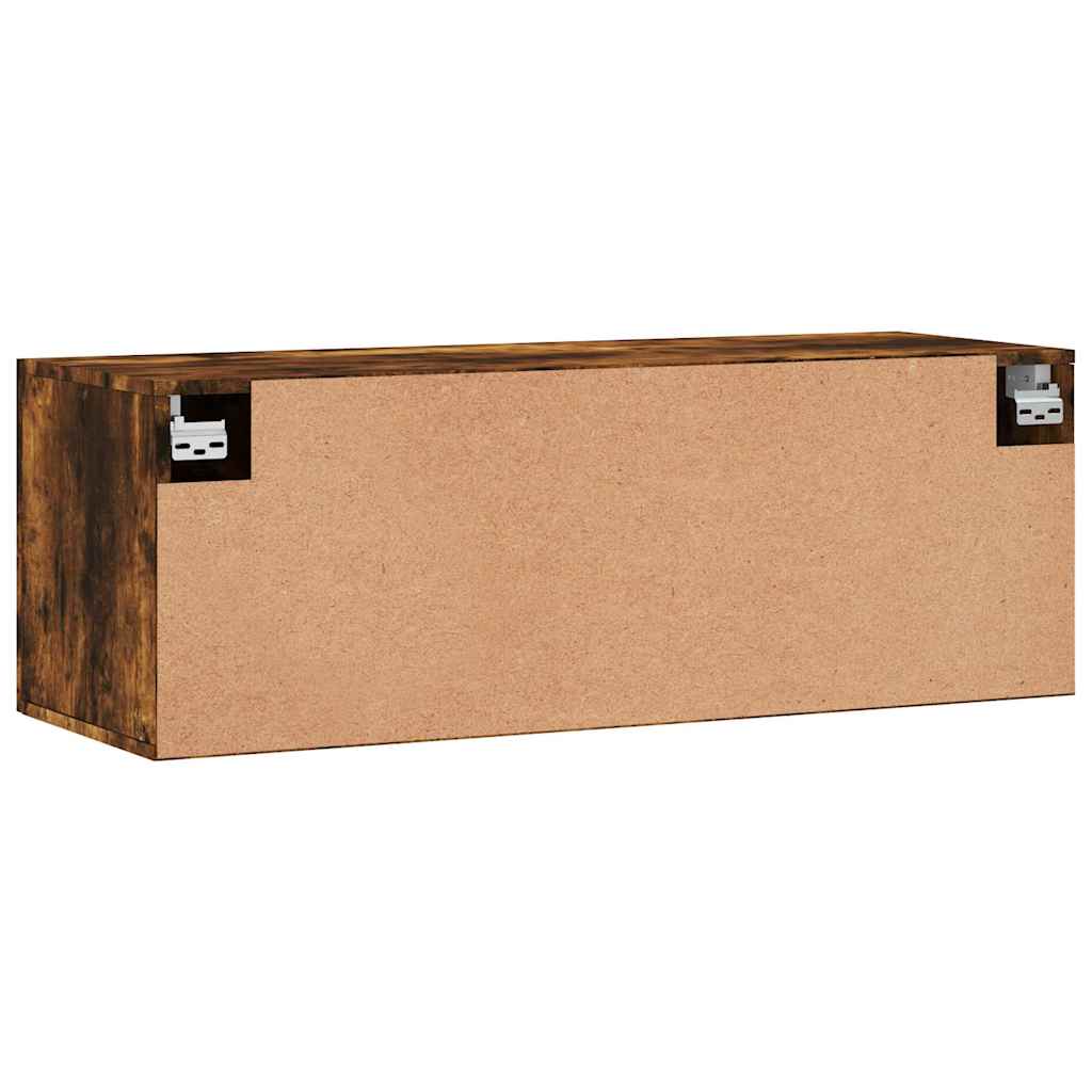 Wall Cabinet | Smoked oak | Engineered wood | Wall Cabinet | Rectangular