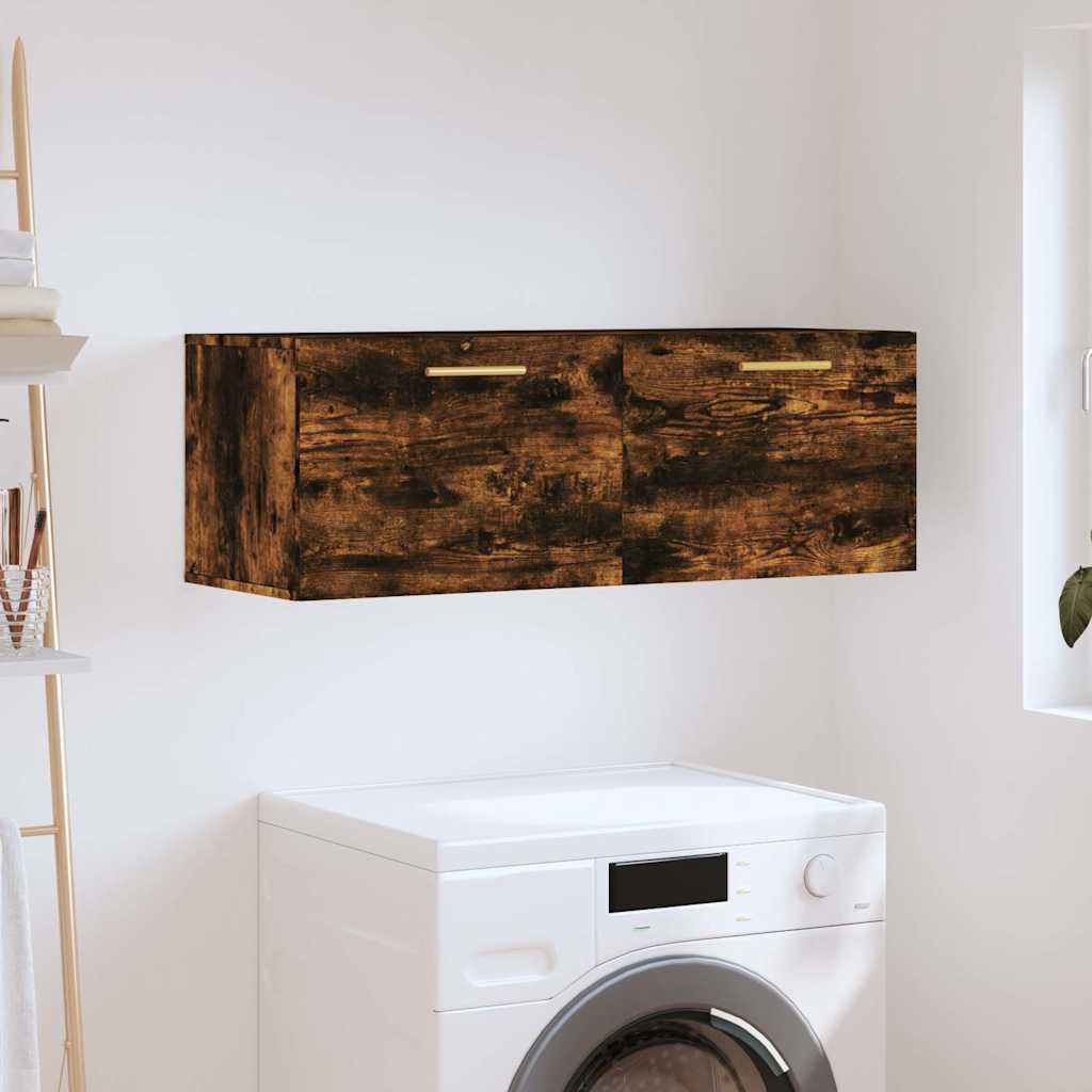 Wall Cabinet | Smoked oak | Engineered wood | Wall Cabinet | Rectangular