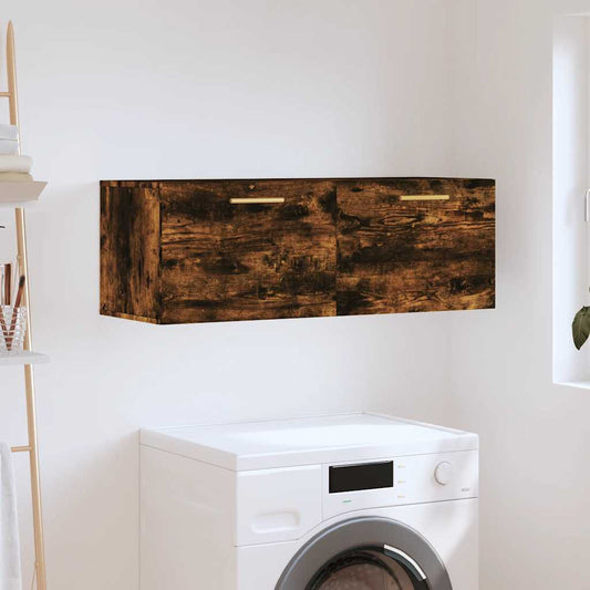 Wall Cabinet Smoked Oak 100x36.5x35 cm Engineered Wood