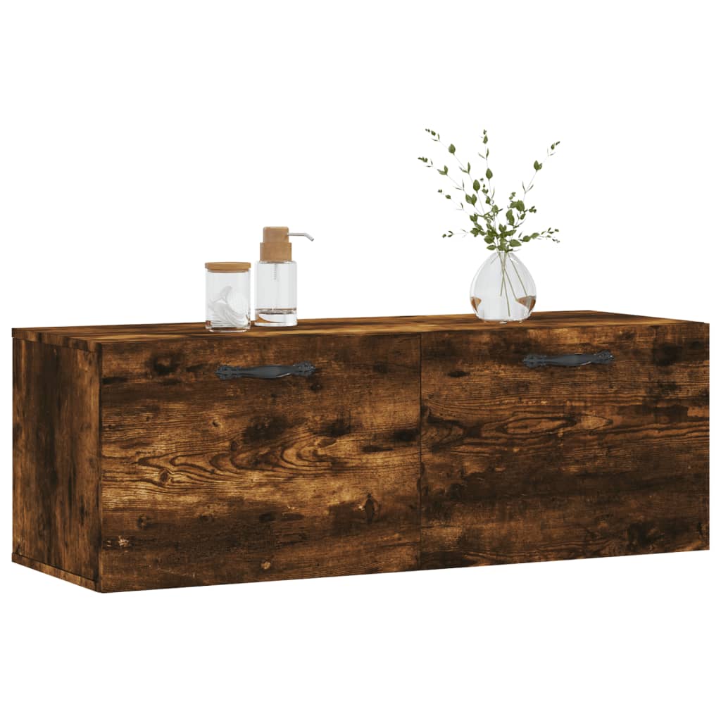 Wall Cabinet Smoked Oak 100x36,5x35 cm Engineered Wood