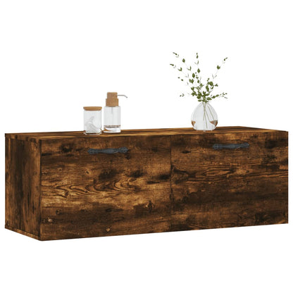 Wall Cabinet Smoked Oak 100x36,5x35 cm Engineered Wood