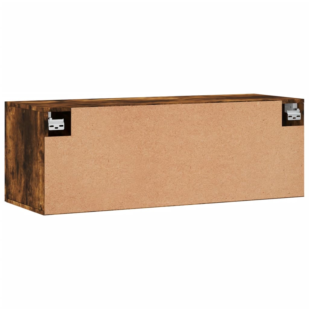 Wall Cabinet Smoked Oak 100x36,5x35 cm Engineered Wood