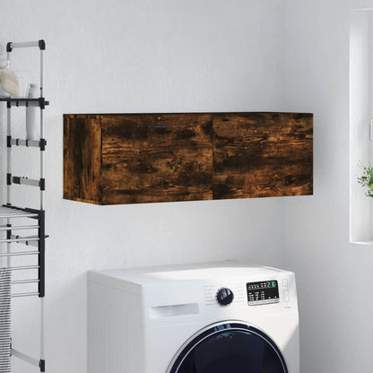 Wall Cabinet Smoked Oak 100x36,5x35 cm Engineered Wood