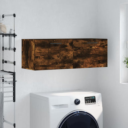 Wall Cabinet Smoked Oak 100x36.5x35 cm Engineered Wood