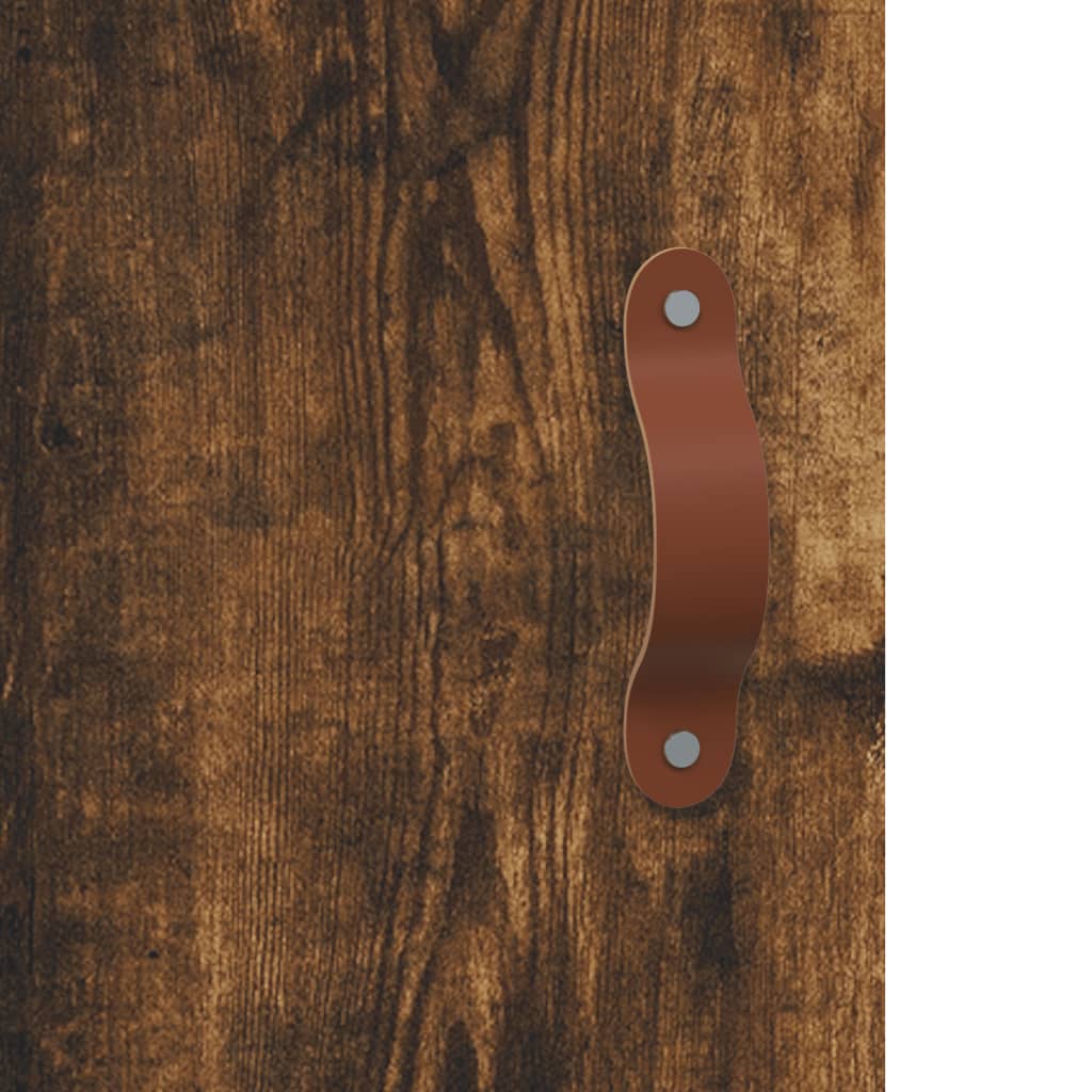 Wall Mounted Cabinet Smoked Oak 69.5x34x90 cm Engineered Wood