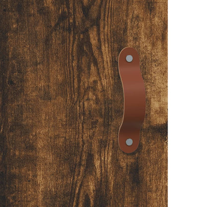 Wall Mounted Cabinet Smoked Oak 69.5x34x90 cm Engineered Wood