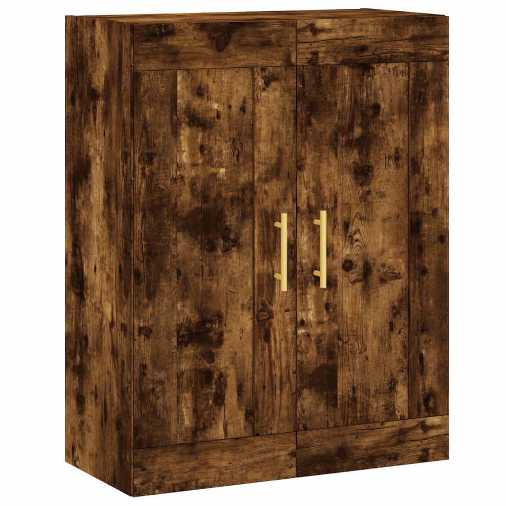 Wall Mounted Cabinet Smoked Oak 69.5x34x90 cm Engineered Wood