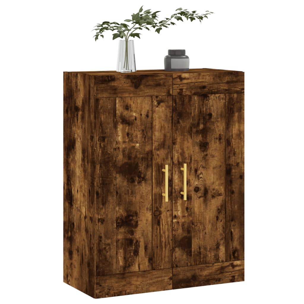 Wall Mounted Cabinet Smoked Oak 69.5x34x90 cm Engineered Wood