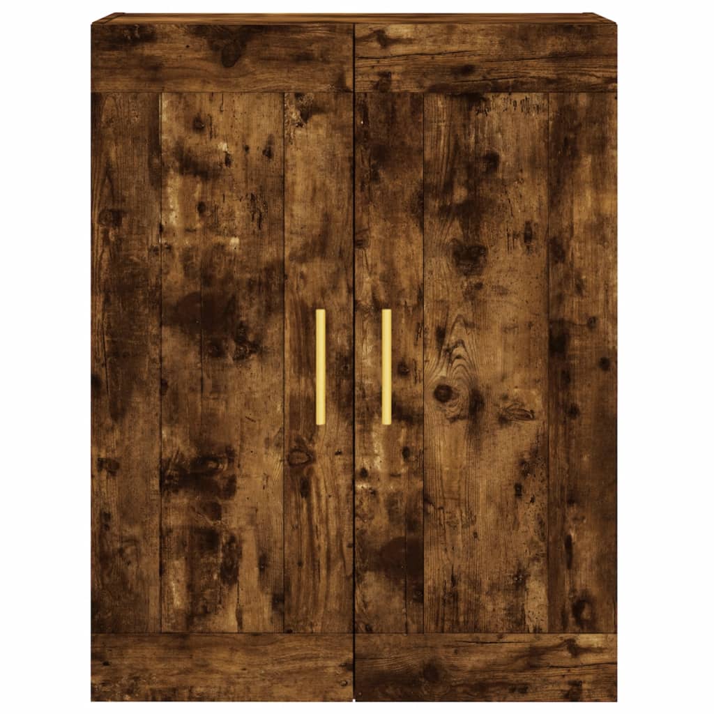 Wall Mounted Cabinet Smoked Oak 69.5x34x90 cm Engineered Wood