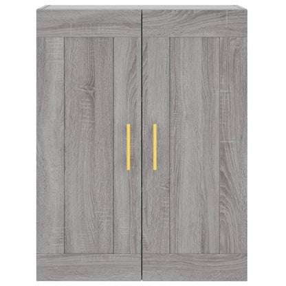 Wall Mounted Cabinet Grey Sonoma 69.5x34x90 cm Engineered Wood