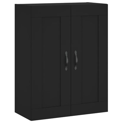 Wall Mounted Cabinet Black 69.5x34x90 cm Engineered Wood