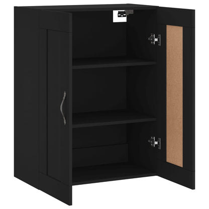 Wall Mounted Cabinet Black 69.5x34x90 cm Engineered Wood