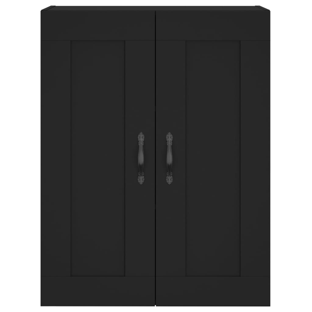 Wall Mounted Cabinet Black 69.5x34x90 cm Engineered Wood