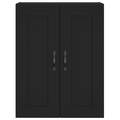 Wall Mounted Cabinet Black 69.5x34x90 cm Engineered Wood