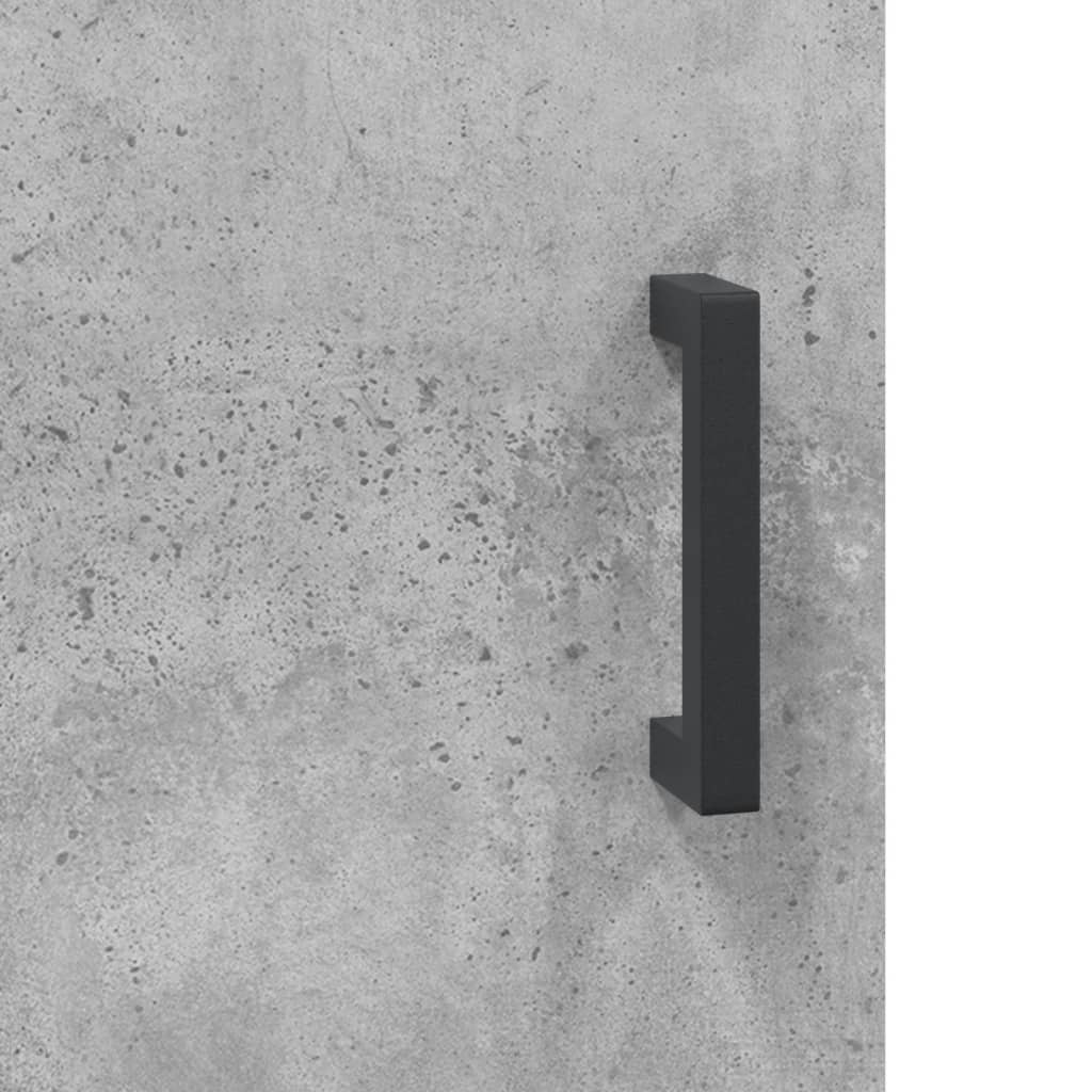 Wall Mounted Cabinet Concrete Grey 69.5x34x90 cm Engineered Wood